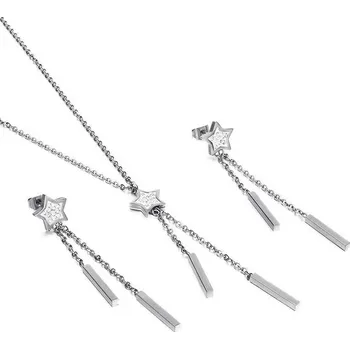 Souprava šperků IZMAEL Set LO 15135 Stříbrná KP15135