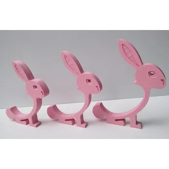 Velikonoční dekorace Velikonoční stojánek na vajíčka - zajíc růžová (sada)