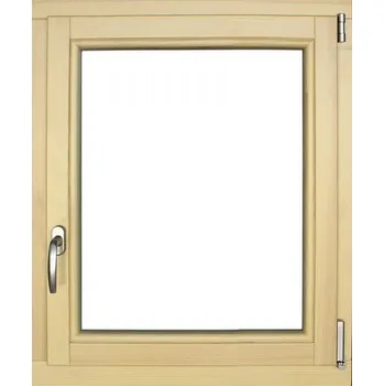 Okno Dřevěné okno lakované borovice 75 x 90 cm pravé trojsklo