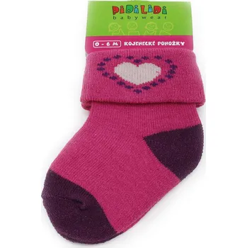 Tmavě růžové kojenecké dívčí ponožky Darell 0 - 6 měsíců