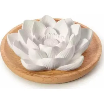Primavera Lotus Flower aroma kámen na dřevěném podtácku