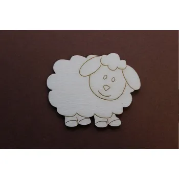 Výtvarná sada Dřevěný výřez ovečka, 55 mm