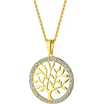 Přívěsek Zlatý přívěsek s diamanty - strom - 0,03 ct - ryzost 585 - 110.691