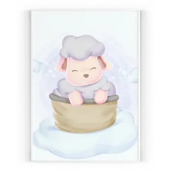 Plakát Plakát / Obraz Beránek Pololesklý saténový papír A4 - 21 x 29,7 cm