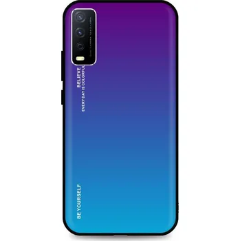 Pouzdro na mobilní telefon Kryt Vivo Y20s pevný duhový purpurový (obal neboli pouzdro na Vivo Y20s)