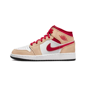 Dámské tenisky Air Jordan Jordan 1 Mid "Beige Red" (GS) Velikost: 38.5