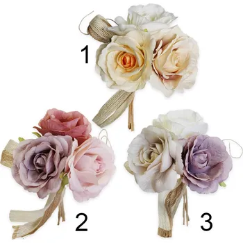 umělá květina Růže přízdoba textil 21 cm mix (540420)