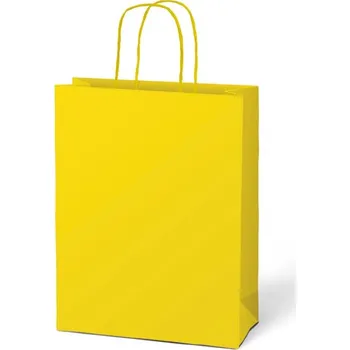 Dárková taška MFP taška dárková T 5 kraft 260x320x100 žlutá 5251227