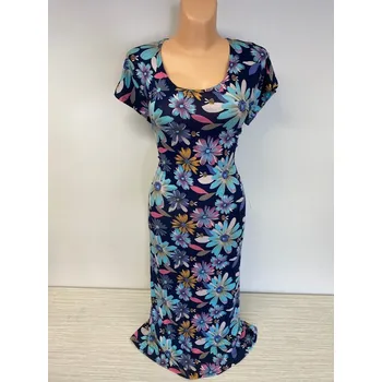 Dámské šaty dámské šaty, Barva Modrá, Velikost XL 44, Materiál 96% Viskoza 4% Lycra