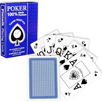 Společenská hra Piatnik Poker Plastic Jumbo Index Speciál červené