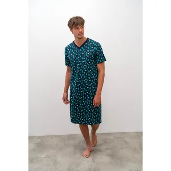 Pánská noční košile Pánská noční košile 16663 - Vamp tm.modrá-zelená L