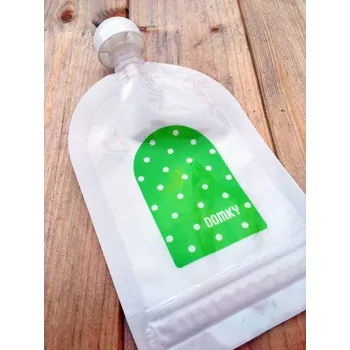 dětská jídelní sada Domky Plnitelná kapsička 140 ml Zelený puntík