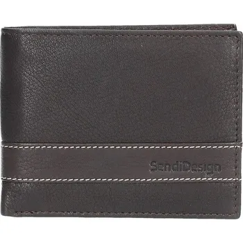 Peněženka Pánská kožená peněženka SendiDesign 44 - hnědá