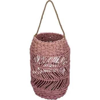 Lucerna Lucerna závěsná se skleněným svícnem uvnitř 25 x 25 x 40 cm