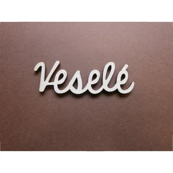 Výtvarná sada Dřevěný výřez Veselé nápis