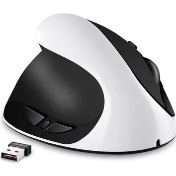 Myš Ergonomic bezdratová myš 6D levoruká bílá