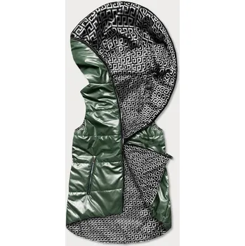 Dámská vesta Zelená dámská rozšířená oboustranná vesta (B8006-10) odstíny zelené 50