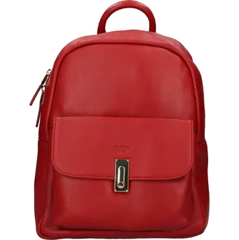Městský batoh Elegantní dámský kožený batoh Katana Ninna- červená