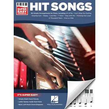 Hit Songs - Super Easy Songbook - jednoduch skladby pro klavr 983804