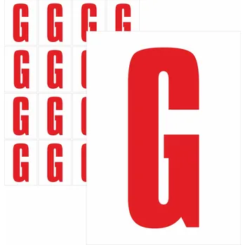 Speciální papír Písmena samolepící červená G samolepící vinylová fólie velikost znaku 95 mm