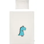 Belisima 3-dílné ložní povlečení Dino 3D 90/120 cm smetanovo-tyrkysové