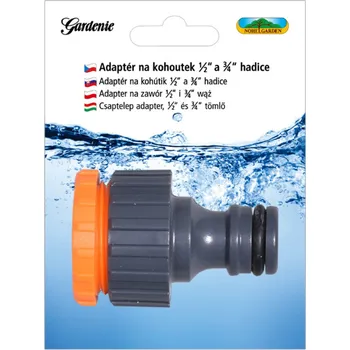 Zahradní hadice Nohel Garden Adaptér na kohoutek pro hadici 1/2 a 3/4 plastový