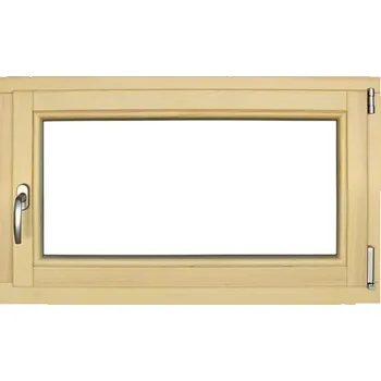 Dřevěné okno lakované borovice 100 x 60 cm pravé trojsklo