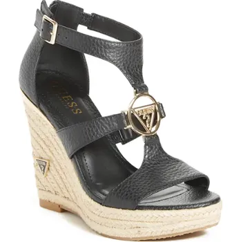 Dámské lodičky GUESS dámské sandále na platformě, espadrilky Janessa černé 37,5