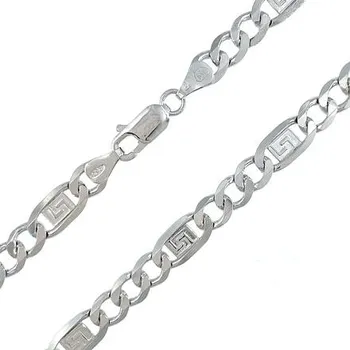 Řetízek Stříbrný pánský řetízek figaro se vzorem délka řetízku 50cm