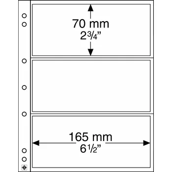 Obal pro sběratelský předmět LEUCHTTURM Albové listy NUMIS Velikost: 165 x 70 mm (3 kapsy)