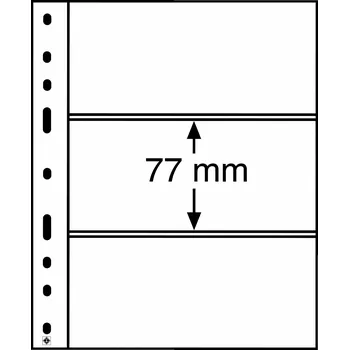 Poštovní známka LEUCHTTURM Albové listy OPTIMA, 3 kapsy, 180 x 77 mm Typ: Čiré