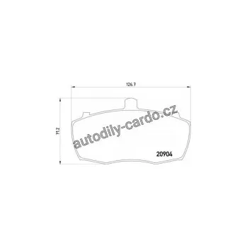 Brzdová destička Sada brzdových destiček BREMBO P52013 - LDV