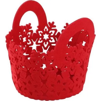 Úložný box Plstěný košík TORO 15cm červený