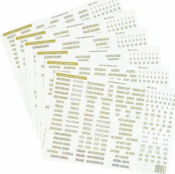 Obal pro sběratelský předmět LEUCHTTURM Samolepící popisky, Amerika, Austrálie, Asie, Afrika