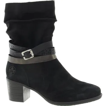Dámské kozačky RIEKER Dámský černý kotník na podpatku Y2088-00-365 Velikost 40