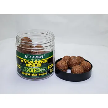 Boilies 250ml-24mm Legend range Vyvážené boilie : KOŘENĚNÝ TUŇÁK - BROSKEV