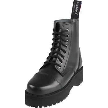 Pánská zimní obuv boty kožené unisex - 8 dírkové - STEADY´S - STE/804_black - 38