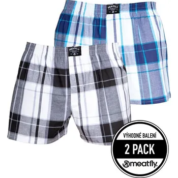 Boxerky trenýrky Meatfly Doug Boxershorts 2024 Black Blue XL