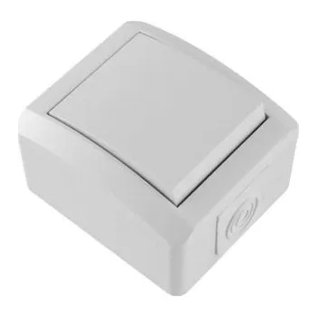 Elektrická zásuvka Spínač č.7 IP44, 10A/250V bílá