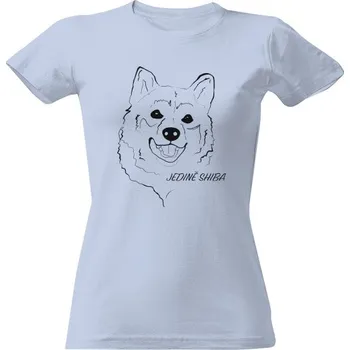 Dámské tričko Tričko s potiskem Jedině Shiba! Tričko dámské
