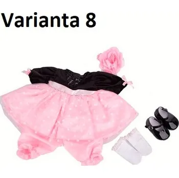 Baby Born Sety oblečků s botičkama pro panenky "Reborn" 57 - 60 cm Varianta: 8 - černo-růžové šaty