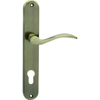 Dveřní kování COBRA KRISTINA - DOPRODEJ Provedení: PZ (vložkový zámek), Povrch: OFS - bronz česaný, Rozteč: 72 mm