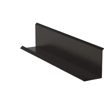 Plech Lemování zdí RŠ 250, 1 bm, Lakovaný pozink, Černá (RAL9005)