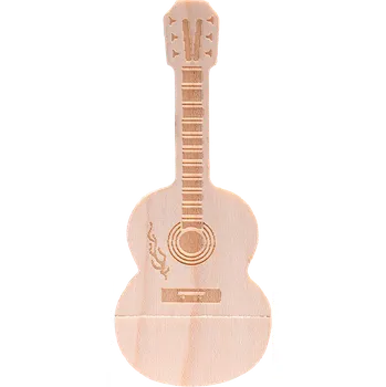 USB flash disk Kingstick USB Flash disk - 64 GB - USB 2.0 - Dřevěná akustická kytara - Javor