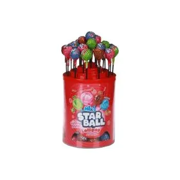Bonbon STARBALL lízátko 20g se žvýkačkou