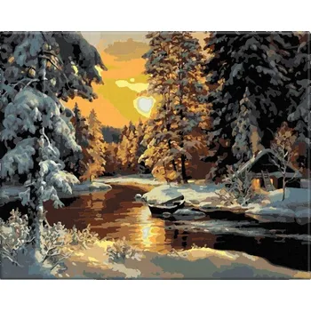 Malování podle čísel - Kouzelný pohled - 50x40 cm, bez dřevěného rámu - CZ výroba