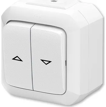 vypínač ABB Variant Ovládač žaluziový 1/0+1/0 s blokováním IP54 bílá 3559N-C88510 B