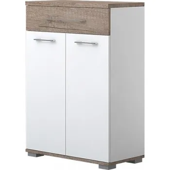 Koupelnový nábytek Skříňka Orson - bílá/dub tmavý Nebraska