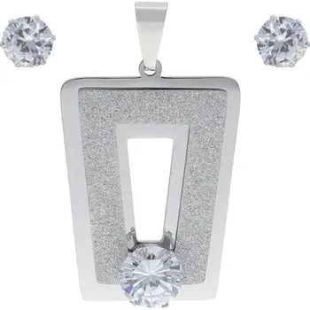 Souprava šperků Doria Set šperků z oceli stříbrný K014