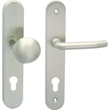 Dveřní kování COBRA TITAN Provedení: PZ RE (klika pravá/koule), Povrch: ONS - nikl matný, Rozteč: 90 mm